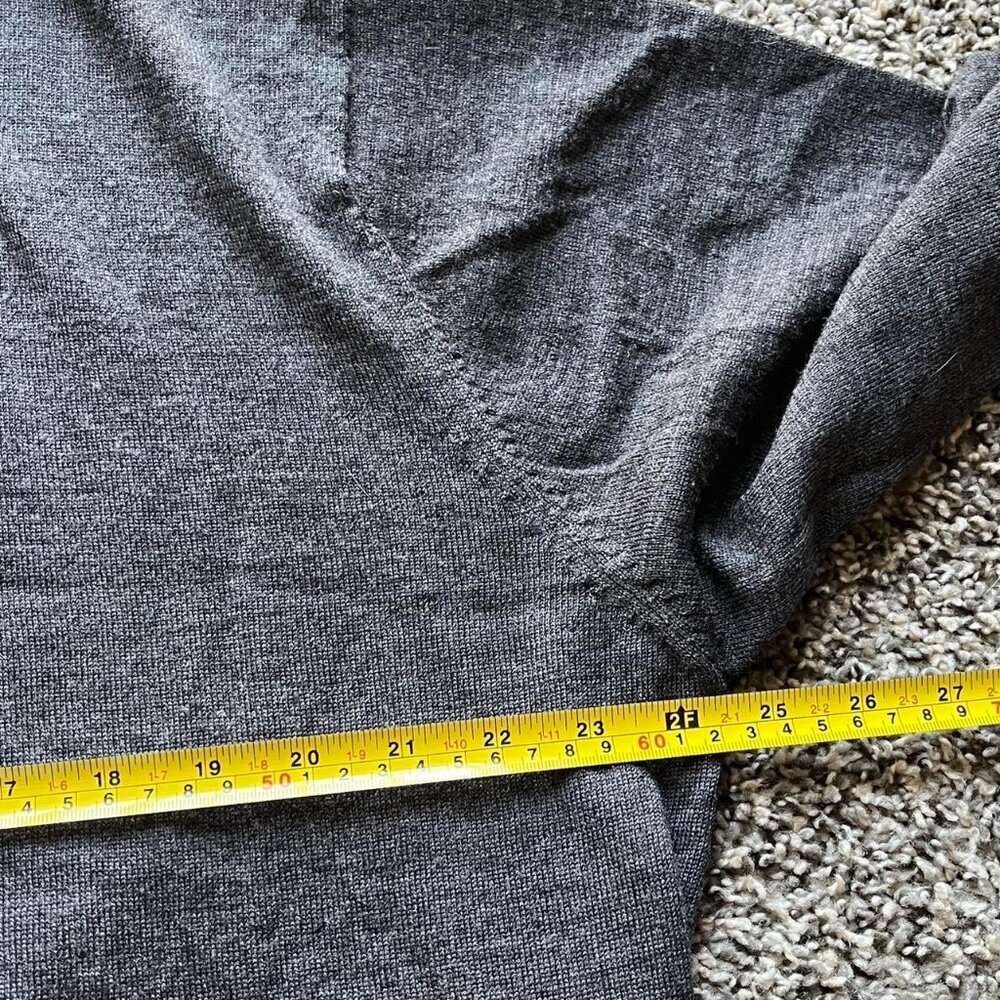 Gray Turnbury Mens XXL Quarter Zip 100% Extra Fine Merino Wool Pullover - Picture 5 of 6